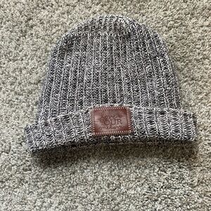 Love your melon Knit Beanie with Leather Patch